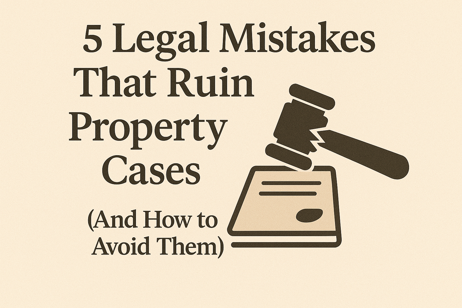 5 Legal Mistakes That Ruin Property Cases (And How to Avoid Them)