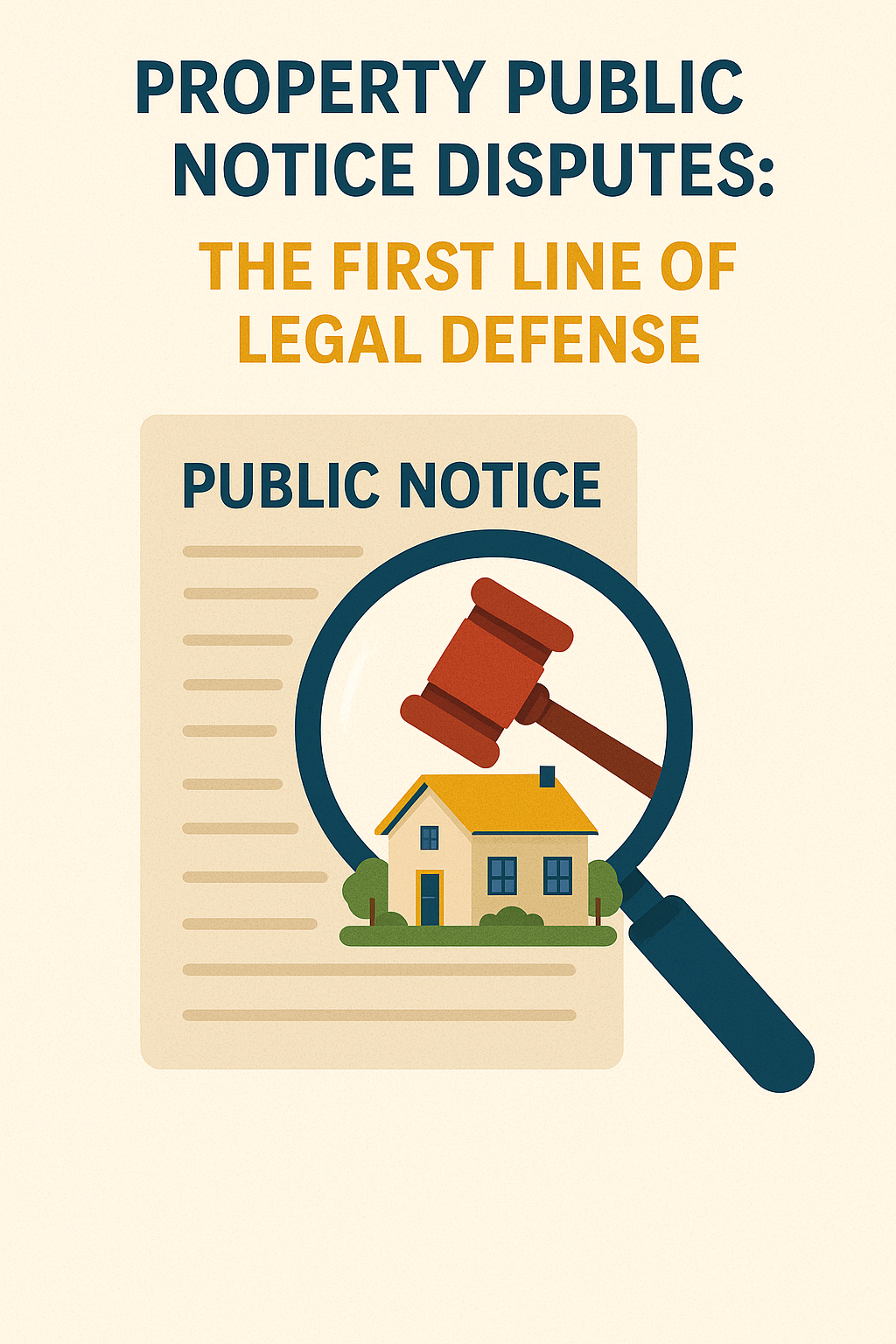 Property Public Notice for Disputes: The First Line of Legal Defence